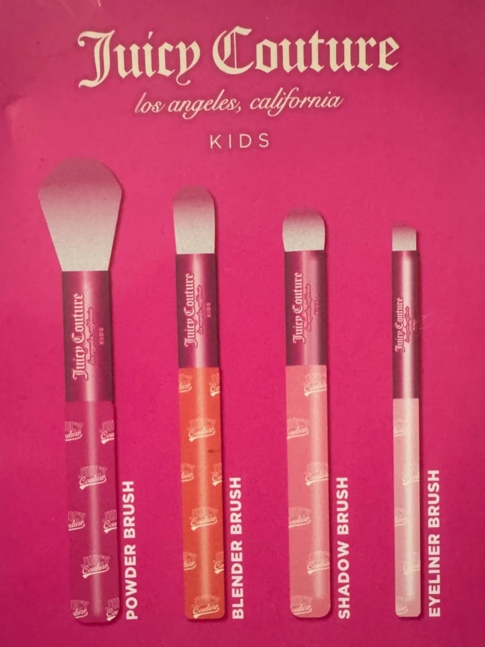 Juicy Couture Kids Brush Set - Pink & Coral Gradient